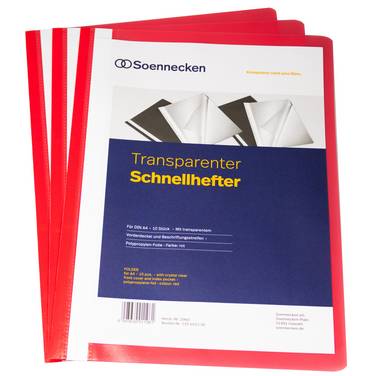Schnellhefter DIN A4 PP rot 10 St./Pack.