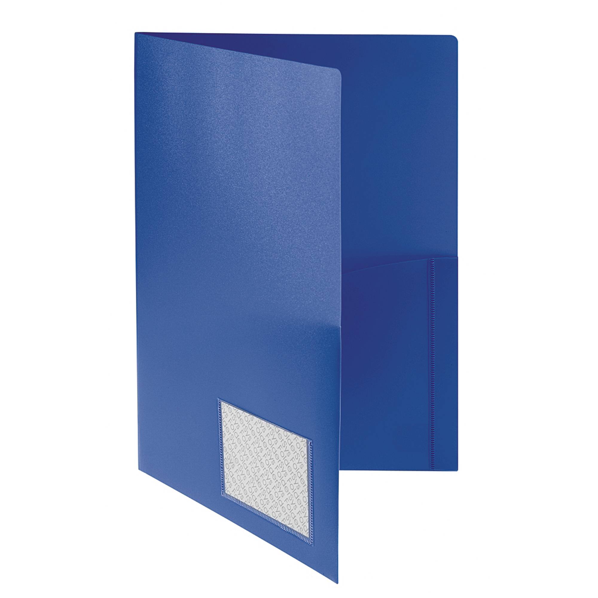 Broschürenmappe DIN A4 PP Klarsichttasche blau-0