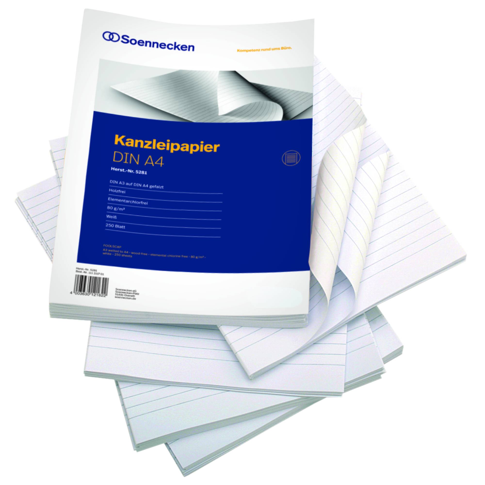 Kanzleipapier A3/A4 lin 250Bl-0
