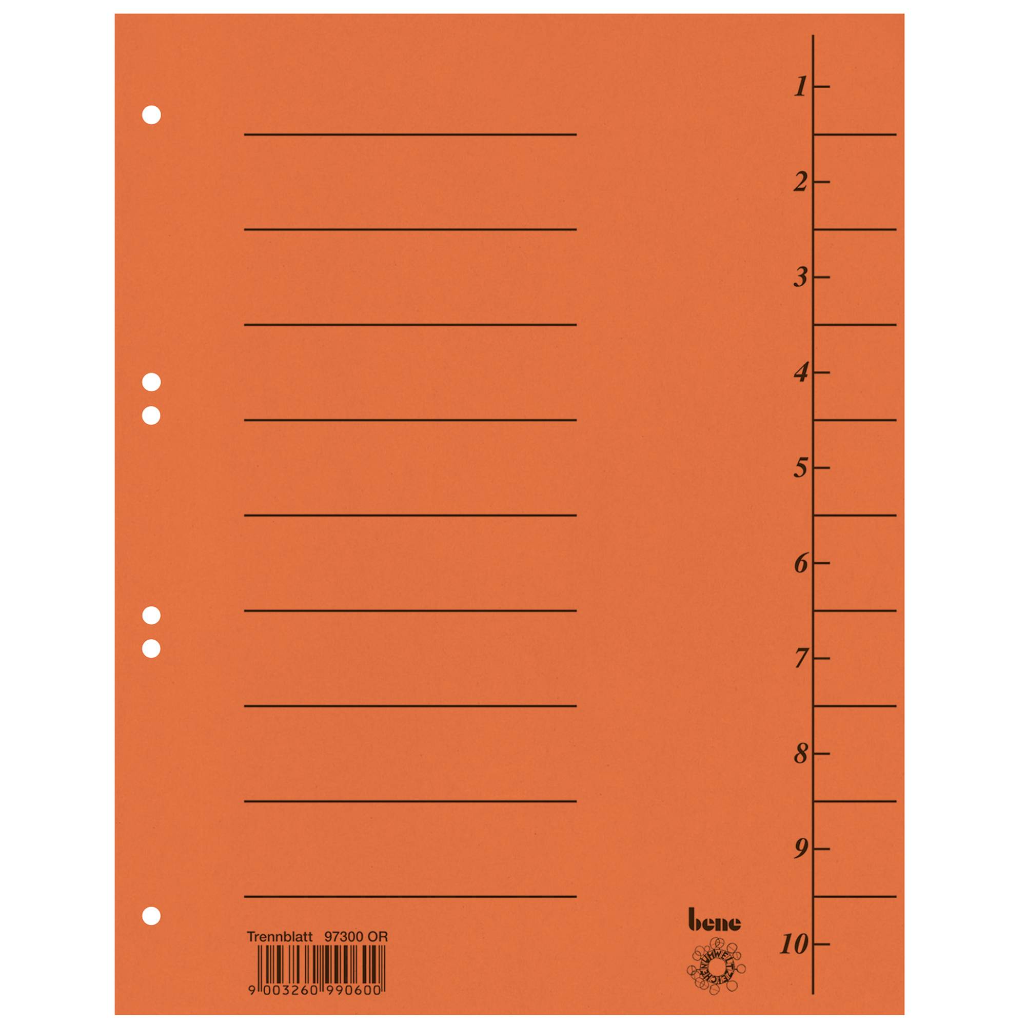 Trennblatt A4 Karton orange 100 St./Pack.-0