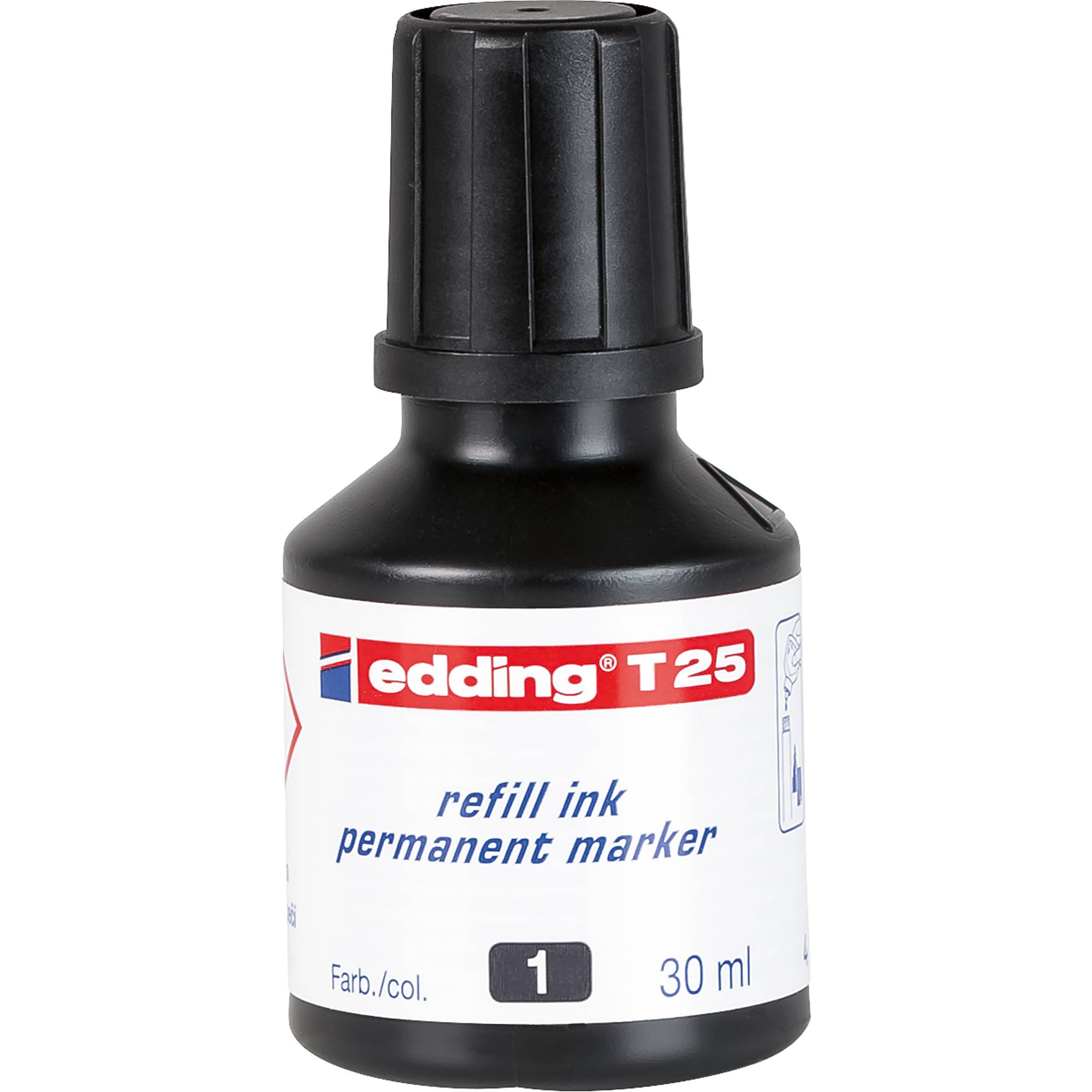 Nachfülltusche T 25 30ml geruchsarme Tusche schwarz