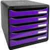 Schubladenbox BIG-BOX PLUS 5Sch. glo/violett