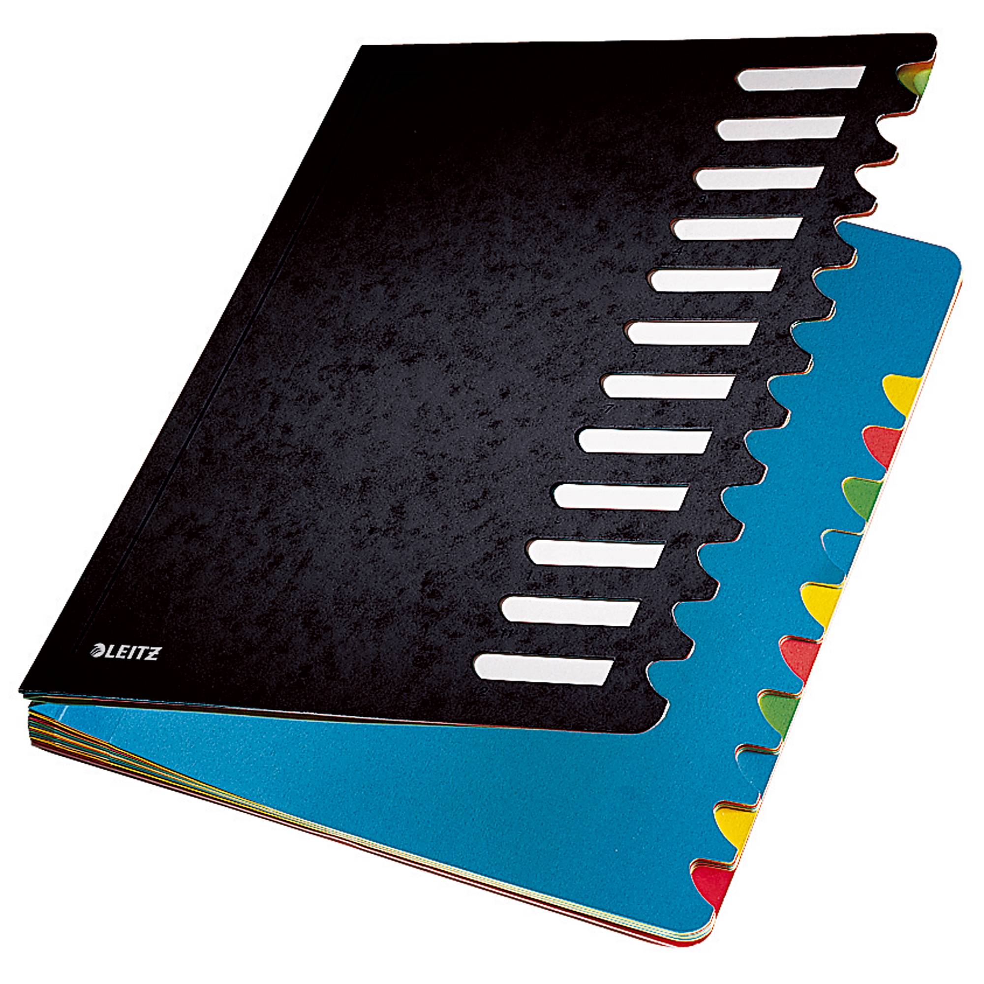 Ordnungsmappe Deskorganizer Color 12Fächer schwarz-0