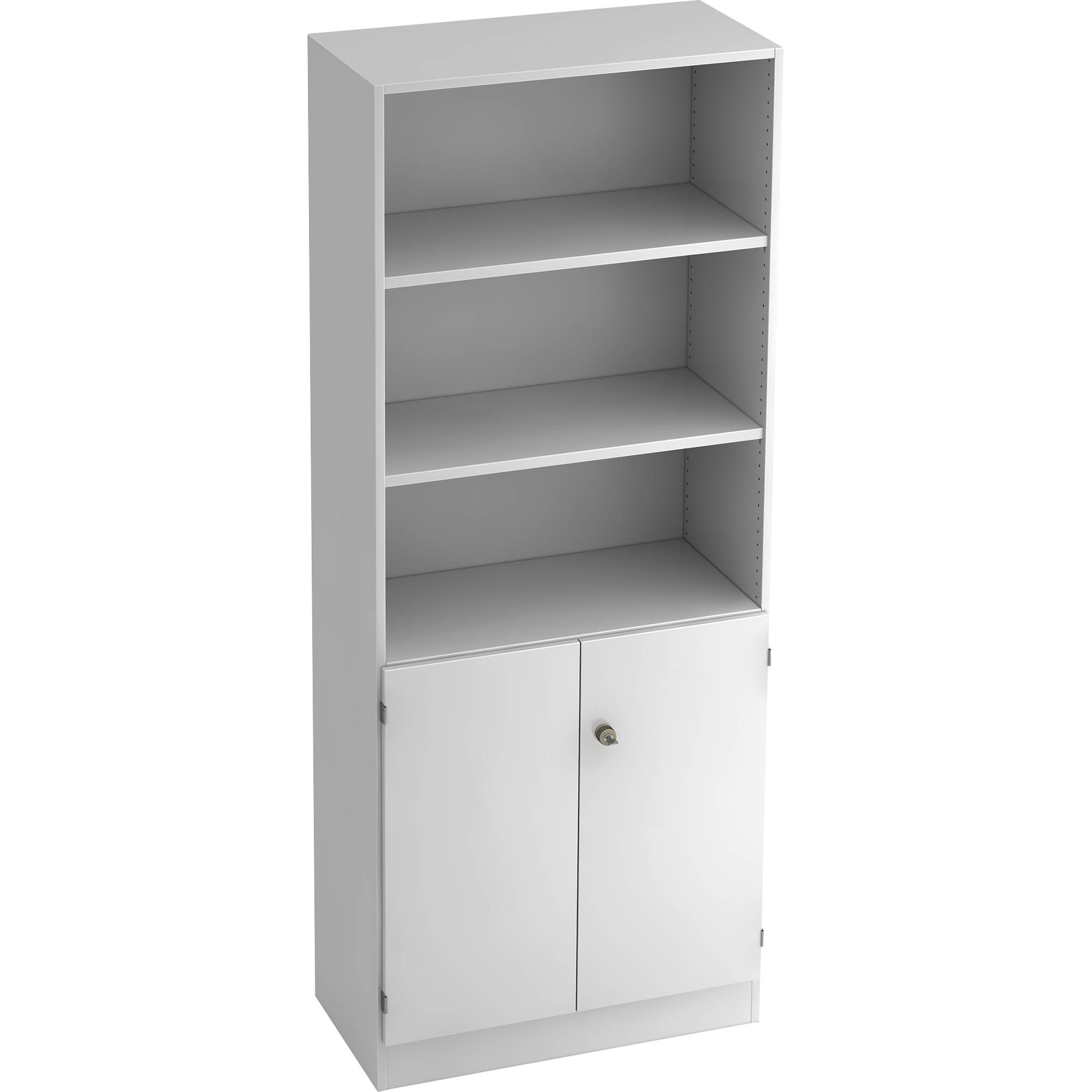 Regalschrank Solid 5OH weiß/weiß-0