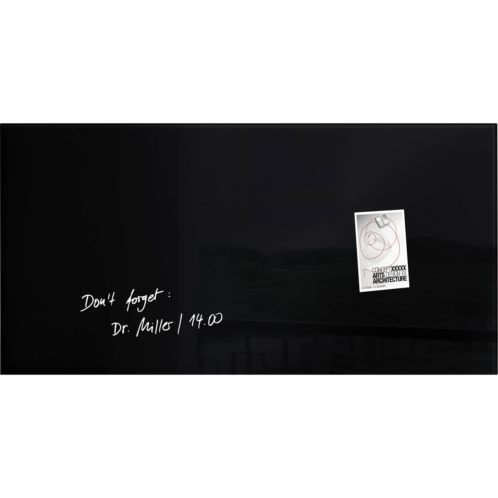Magnetboard Artverum 910x460x15mm Glas schwarz-0