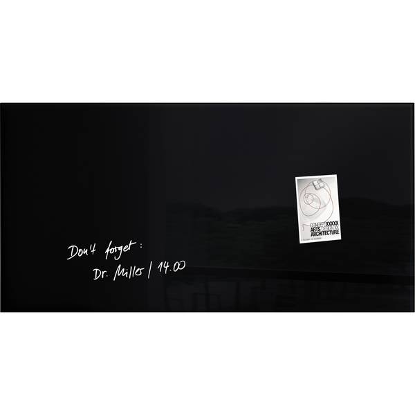 Magnetboard Artverum 910x460x15mm Glas schwarz