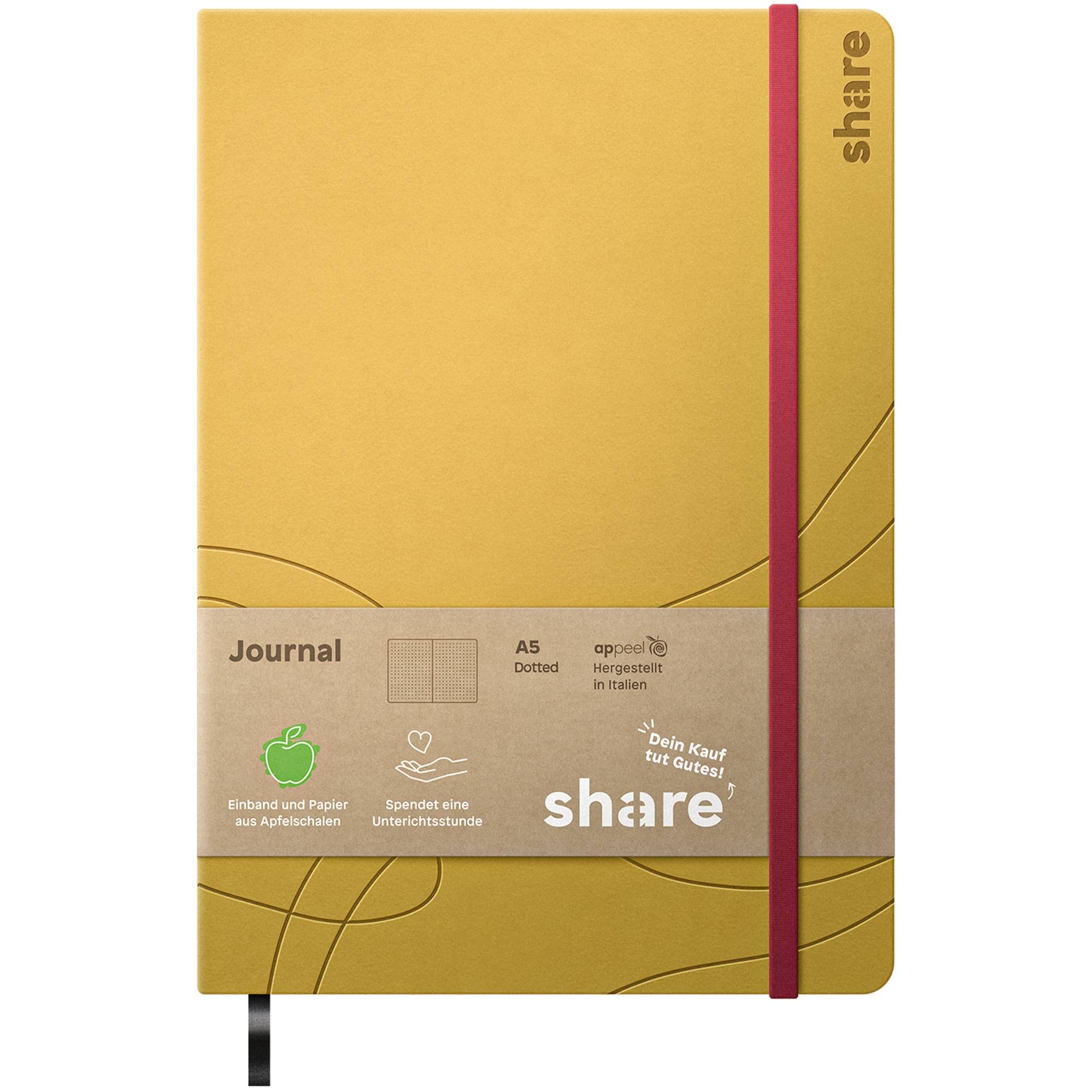Journal A5 dotted gelb-0