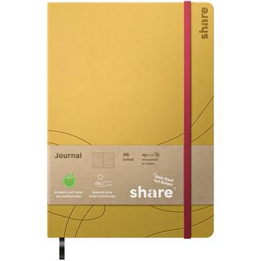 Journal A5 dotted gelb