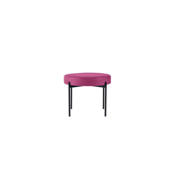 Hocker GAIA rund Kunstleder sw/li