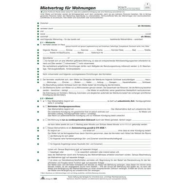 Mietvertrag Wohnung A4 6Bl