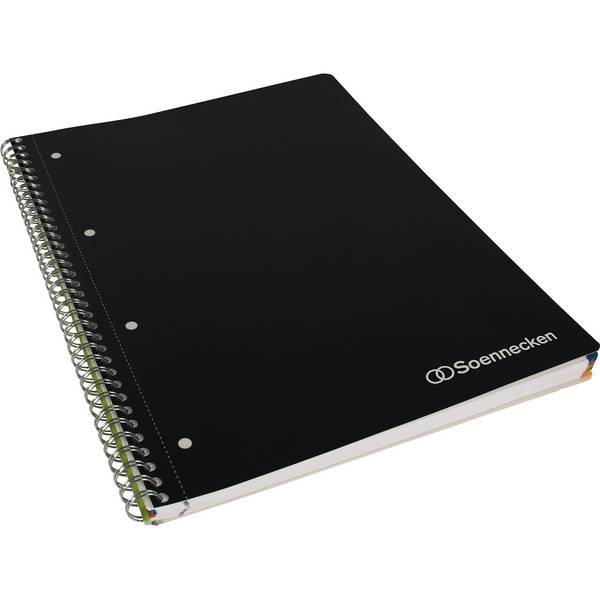 Meetingbook DIN A4 4fach gelocht 90g/qm schwarz
