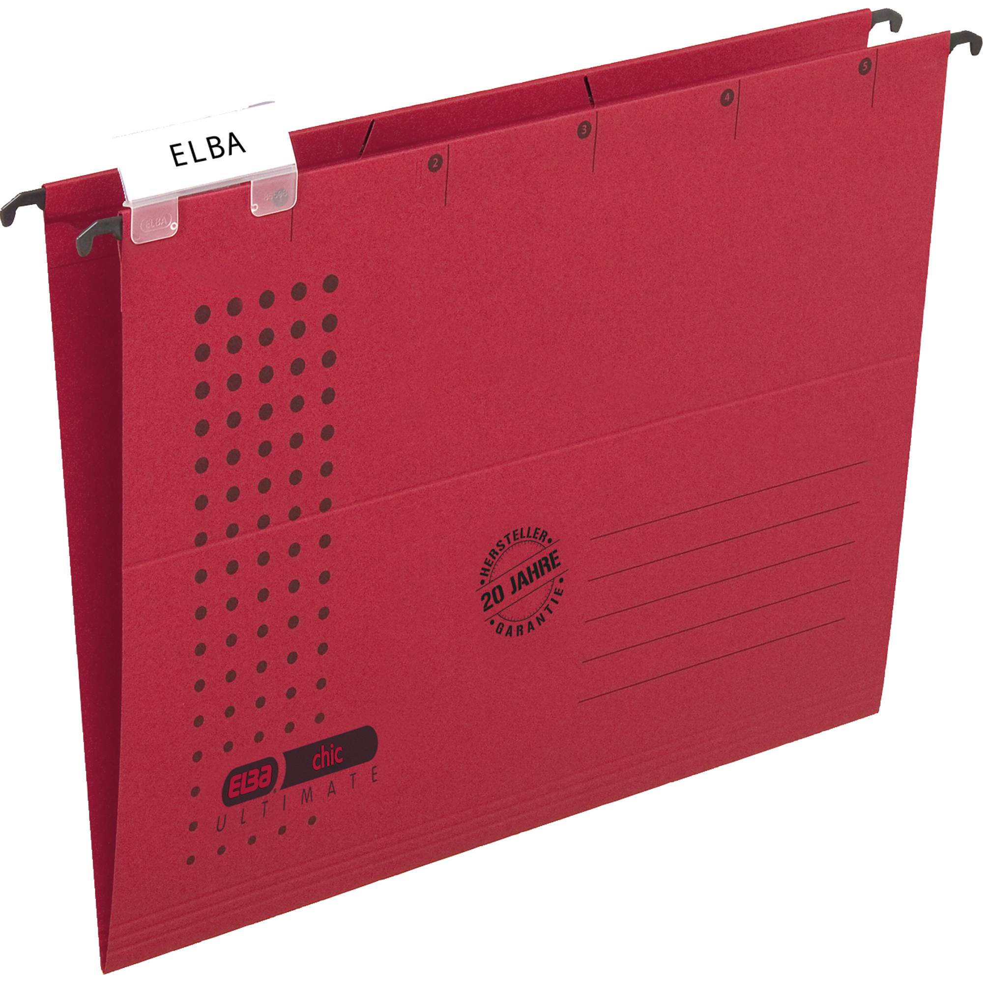Hängemappe chic ULTIMATE DIN A4 Karton rot-0