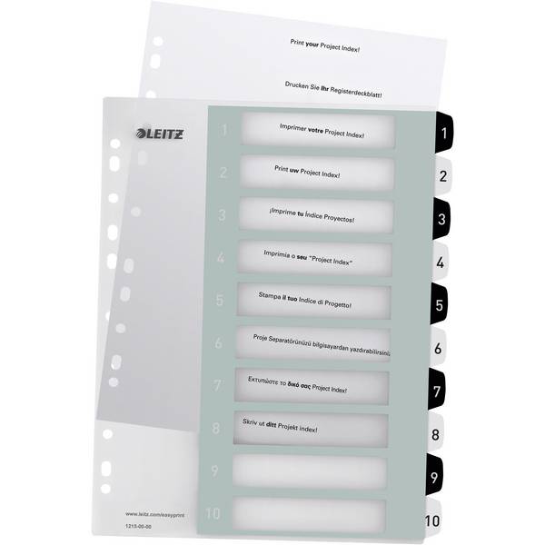 Register DIN A4 1-10 schwarz