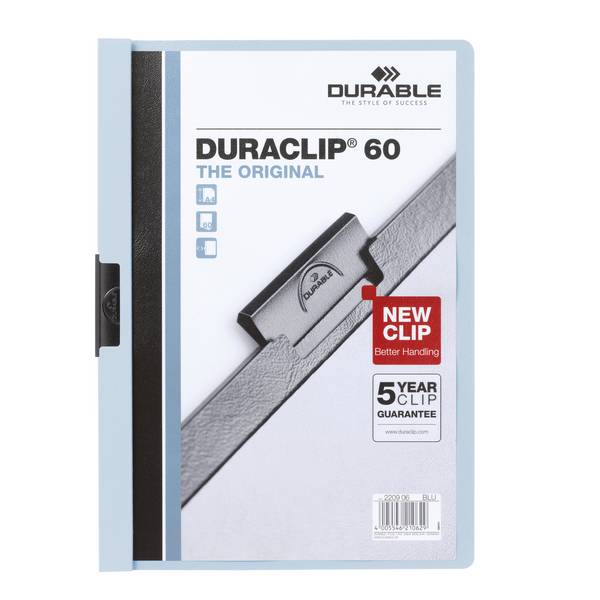 Klemmmappe DURACLIP 60 DIN A4 Hartfolie blau