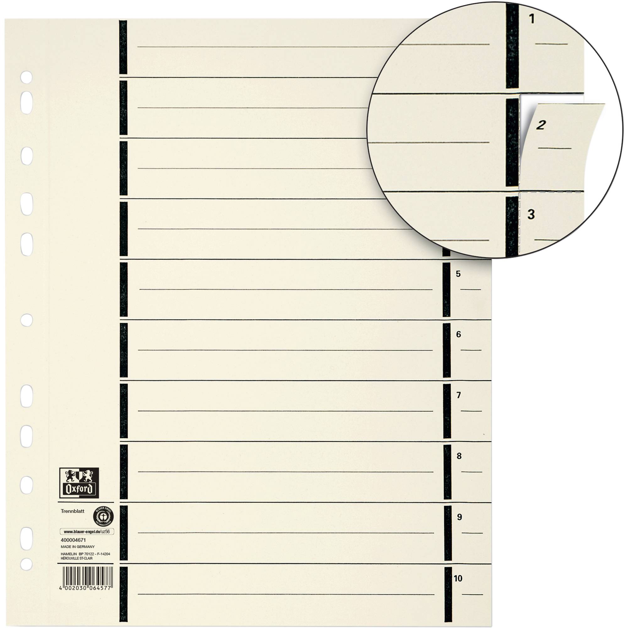 Trennblatt DIN A4 mP 230g Karton ch 100 St./Pack.-0