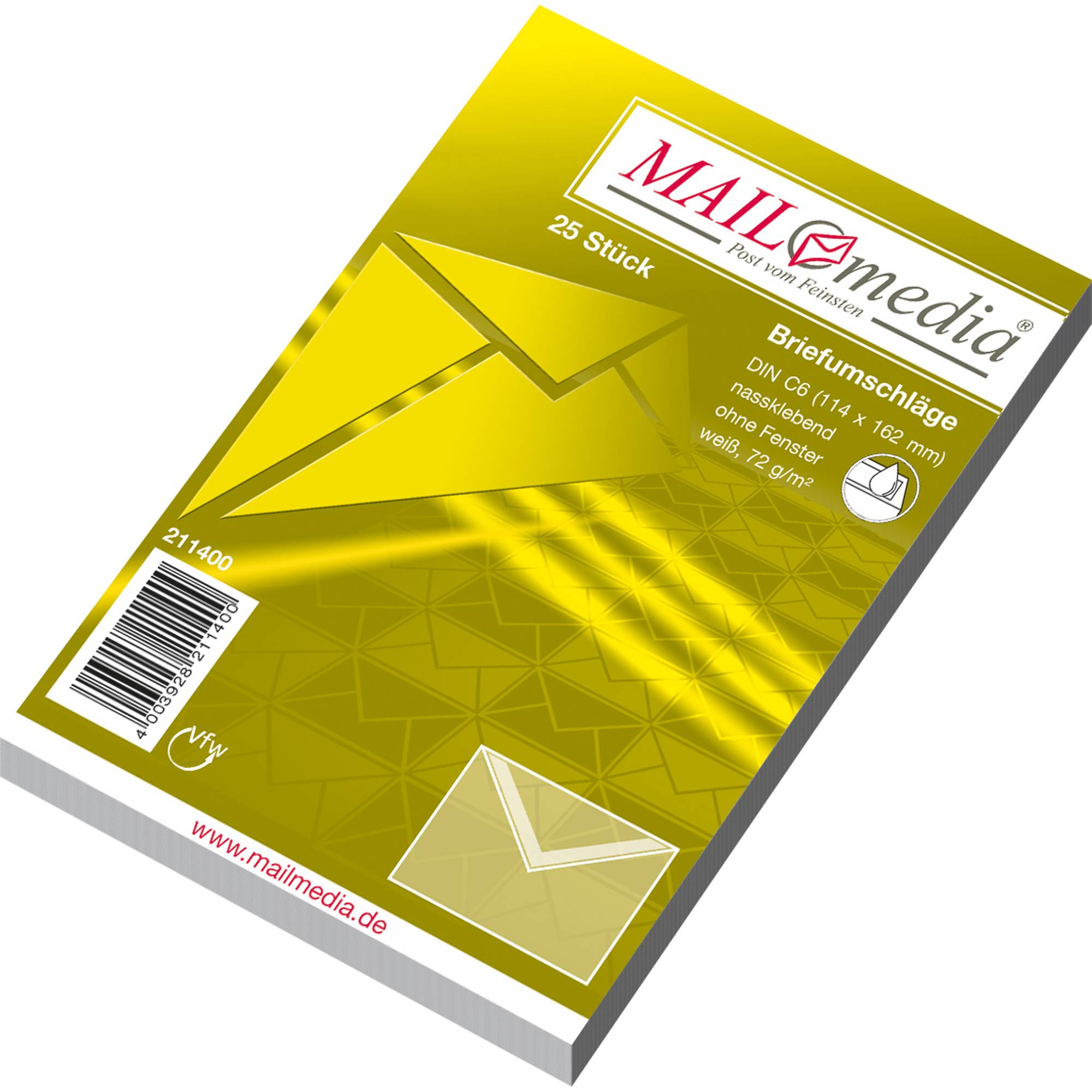 MAILmedia Briefumschlag 30002353 C6 nk oF ws 25 St./Pack.-0