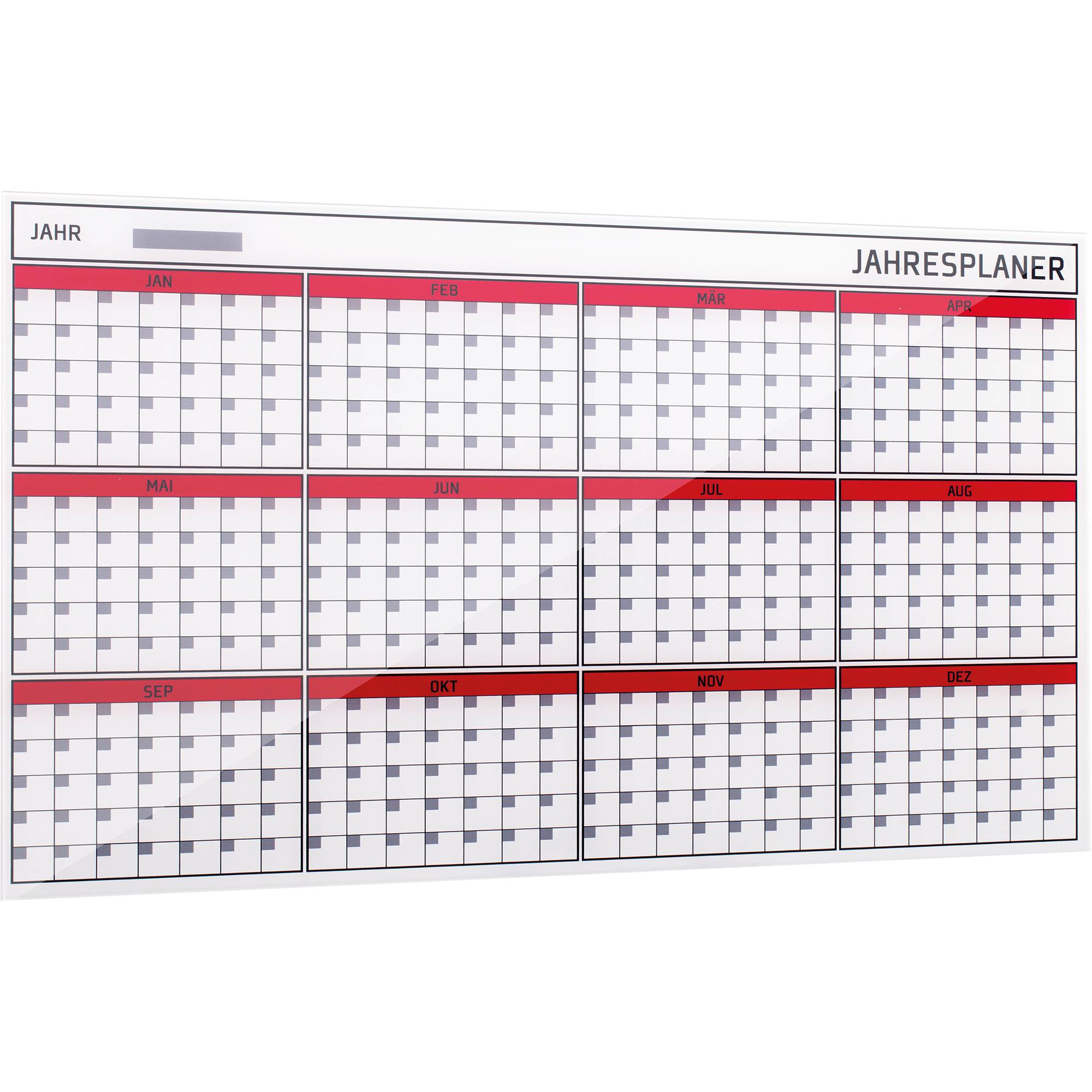 Bi-Office Jahresplaner GL163901 Glas Kollektion 4mm weß - Artikel: 150131901-0