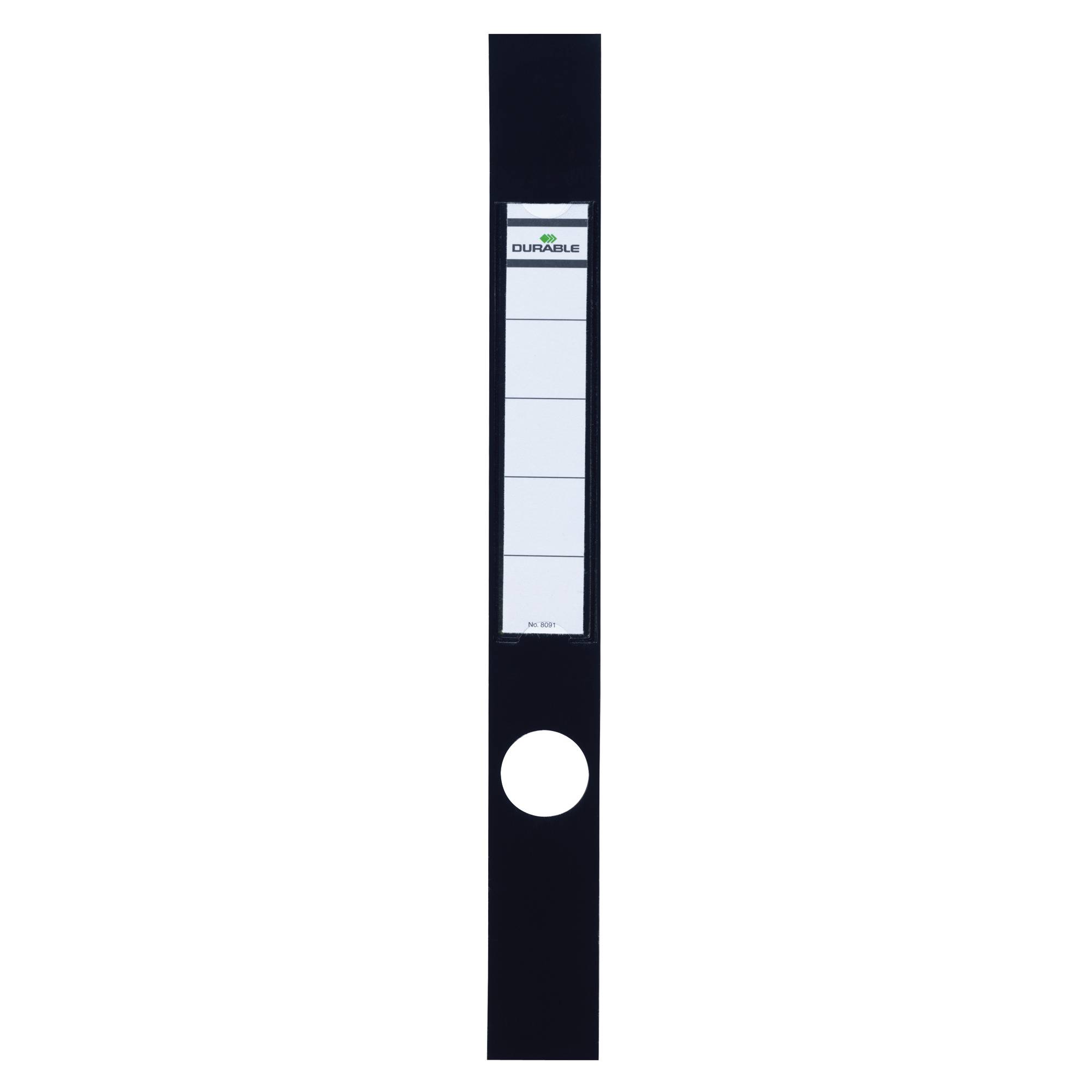 Ordnerrückenschild Ordofix schmal 40x390mm schwarz VE=10 Stück-0
