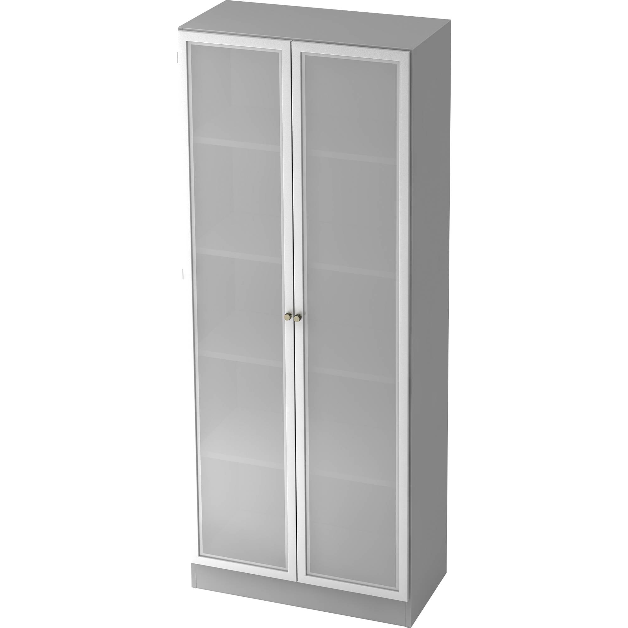 Glastürenschrank Solid 80x42x200,4cm grau-0