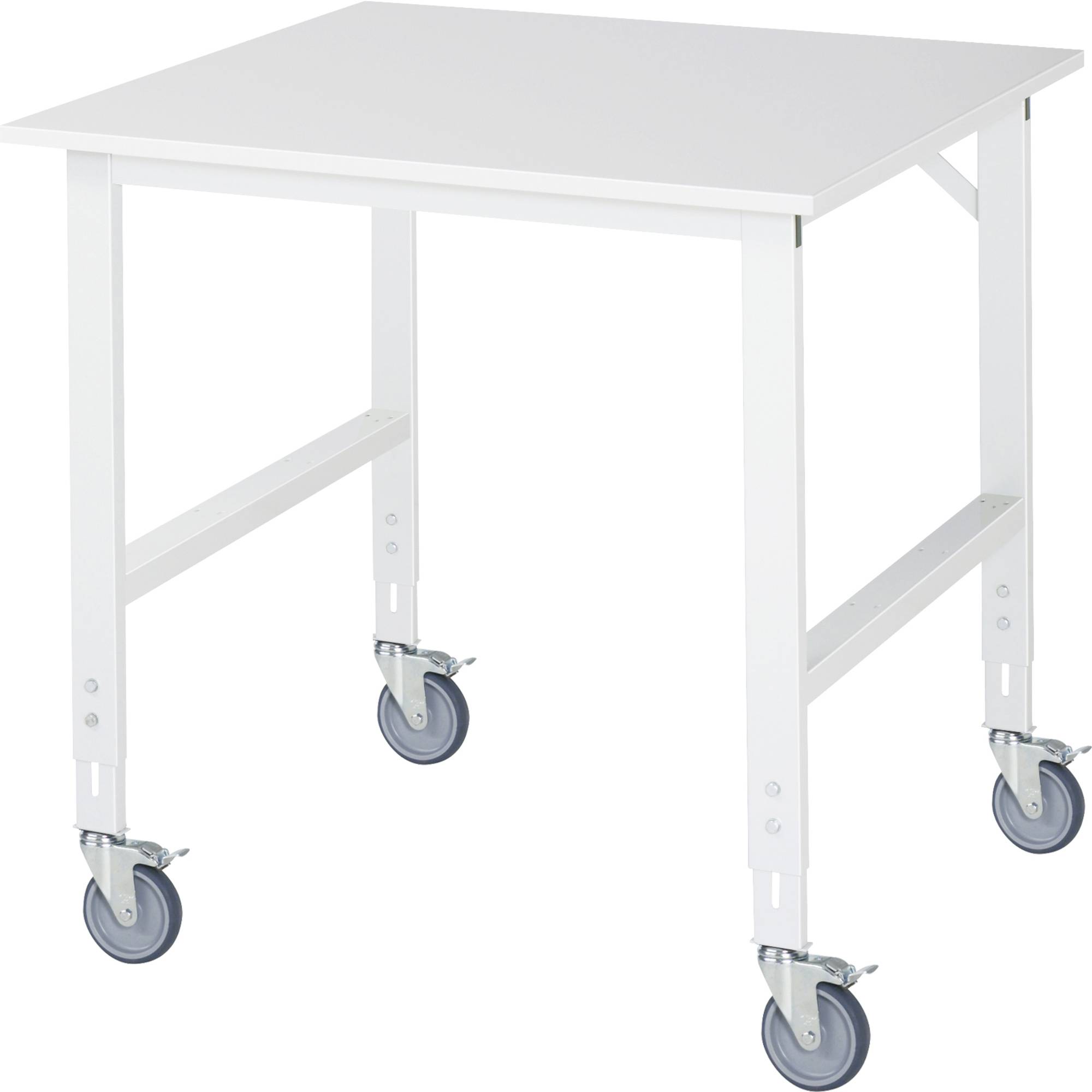 Arb.Tisch 1000x1000x910-1230 fahrbar M-Platte 22mm lgr