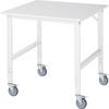 Arb.Tisch 1000x1000x910-1230 fahrbar M-Platte 22mm lgr