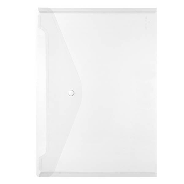 Dokumententasche DIN A4 Druckknopf PP glasklar