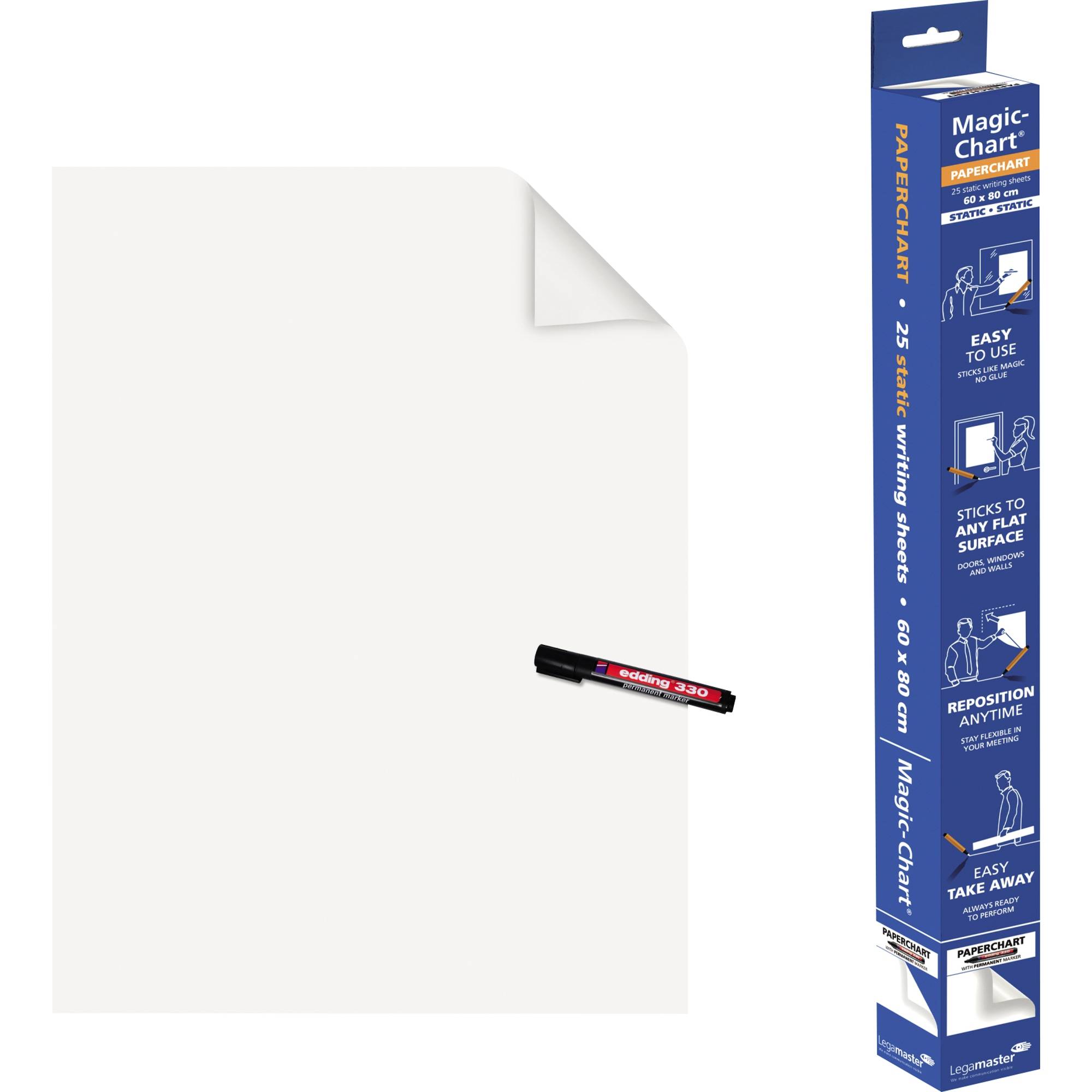 Flipchartfolie Magic Chart 60x80cm 25Bl.
