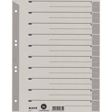 Trennblatt DIN A4 230g Karton grau 100 St./Pack.