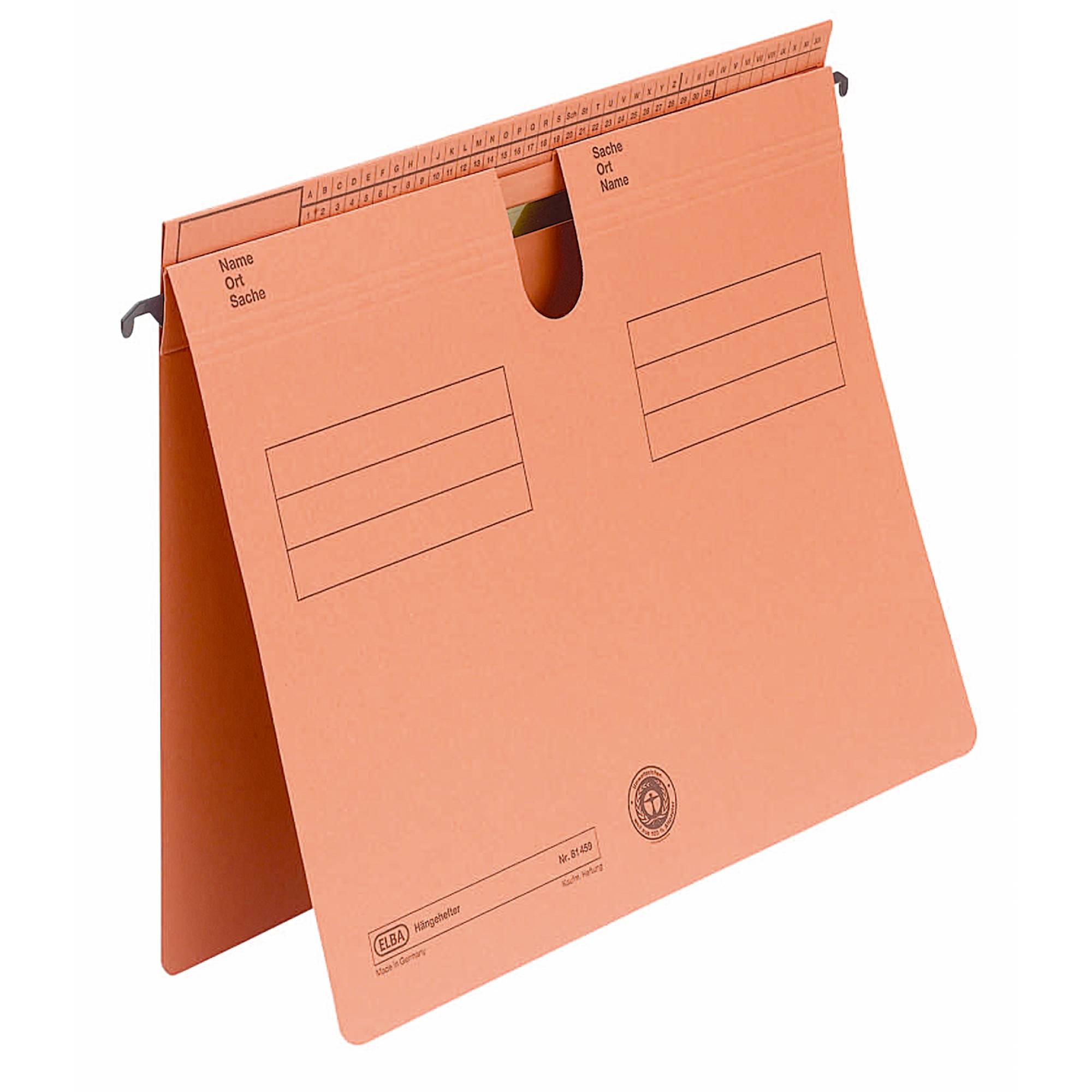 ELBA Hängehefter 100570008 DIN A4 kaufm./Amtsheftung Karton orange-0