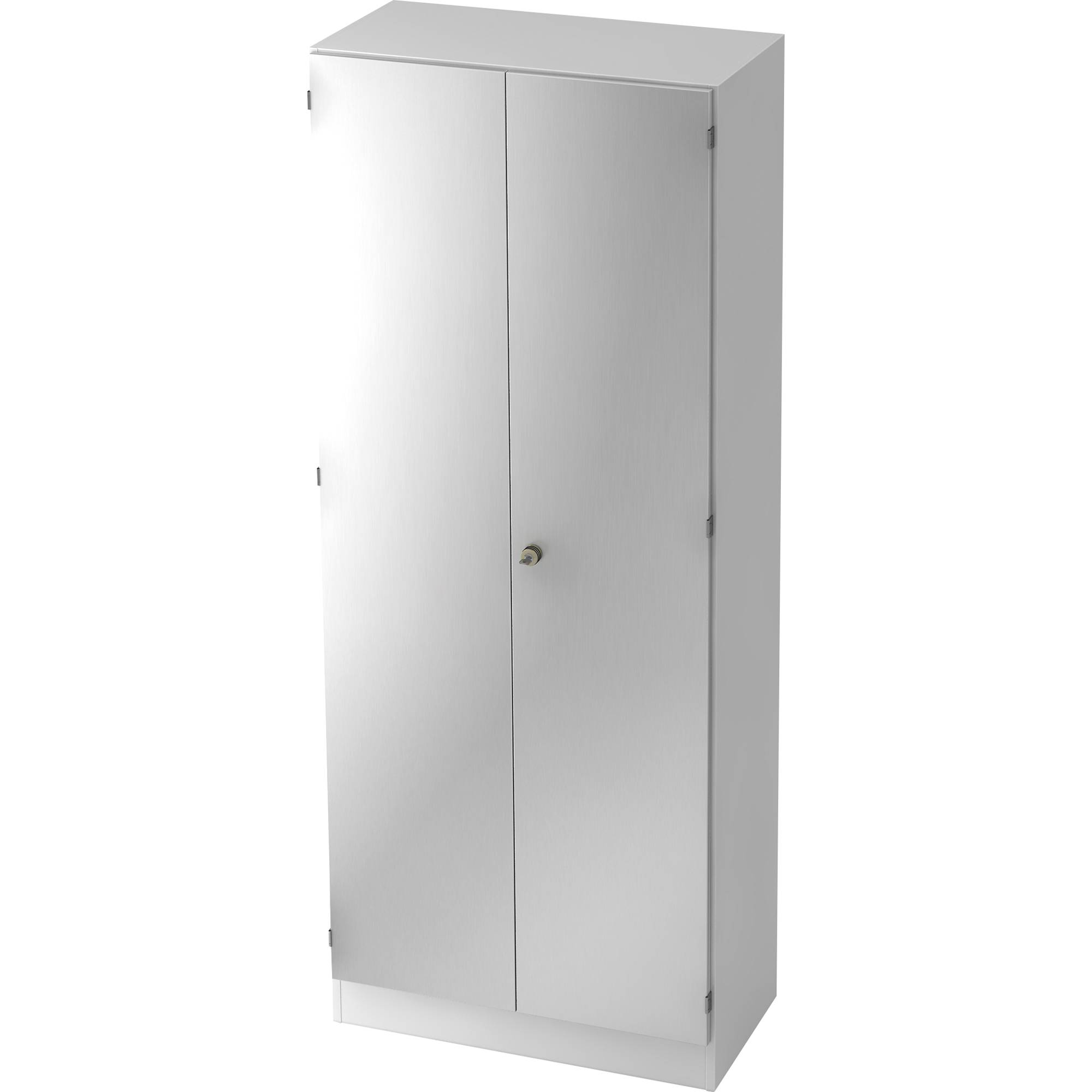 Flügeltürenschrank 5OH weiß/silber-0