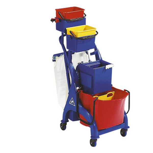 Doppel-Putzwagen  2 Eimer 4L mit Halter