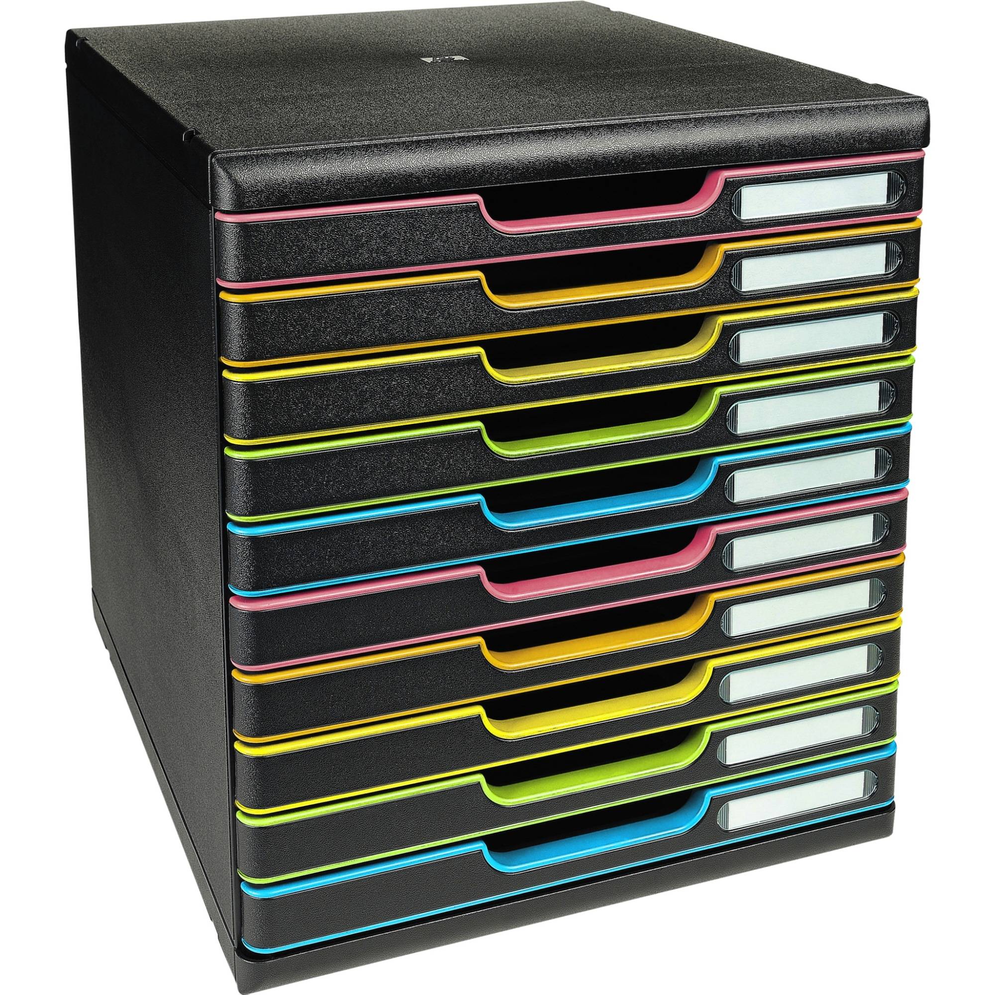 Schubladenbox Modulo A4+ 10Schübe sw/harlekin/sw-0