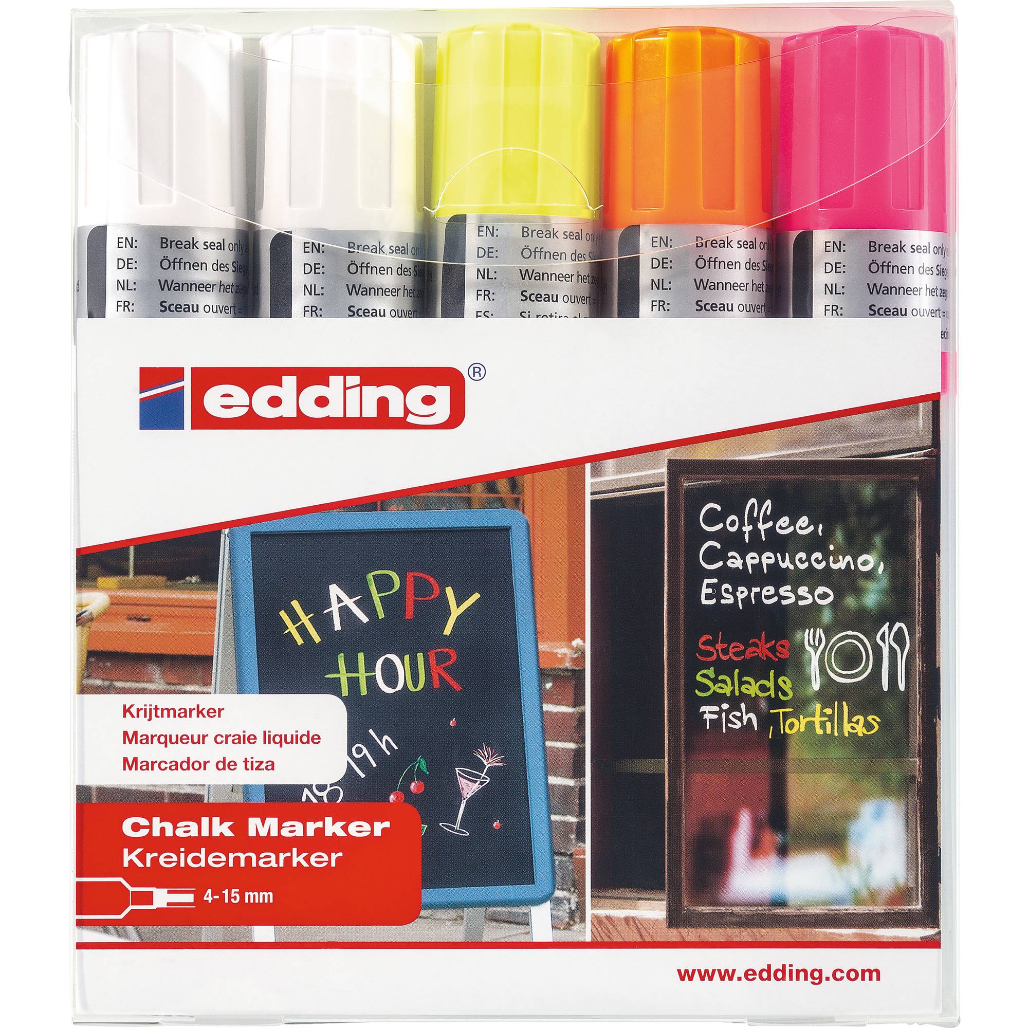 Kreidemarker 4090 4-15mm farbig 5St./Pack-0