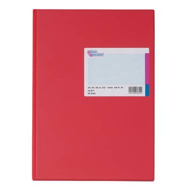 Kladde DIN A4 kariert 96Blatt rot