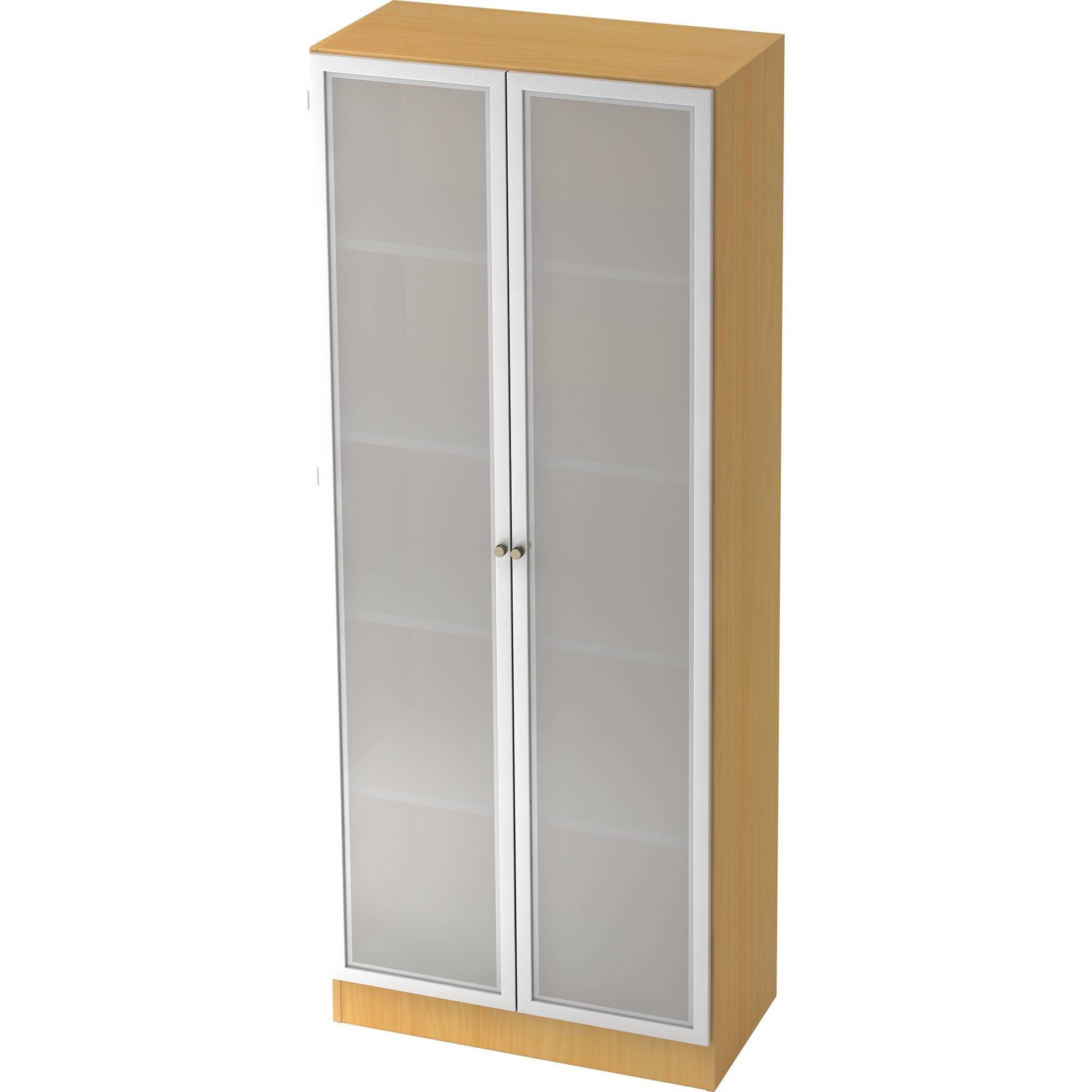 Glastürenschrank Solid 80x42x200,4cm buche-0