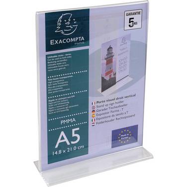 Prospekthalter T-Form PMMA A5