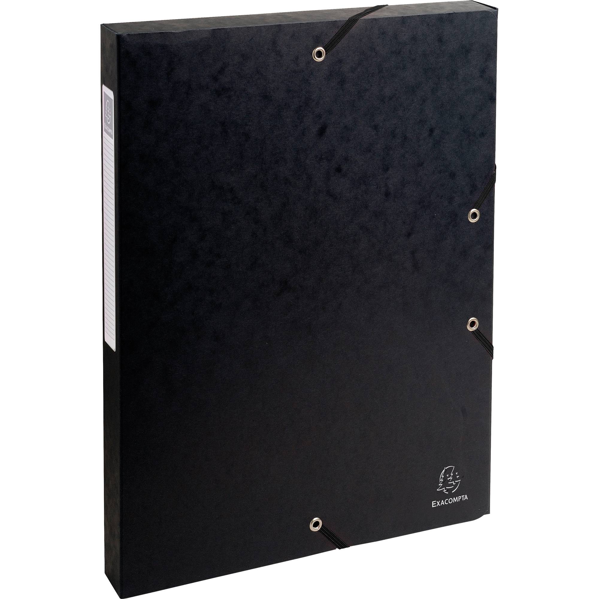 Heftbox Exabox DIN A4 25mm Karton schwarz-0