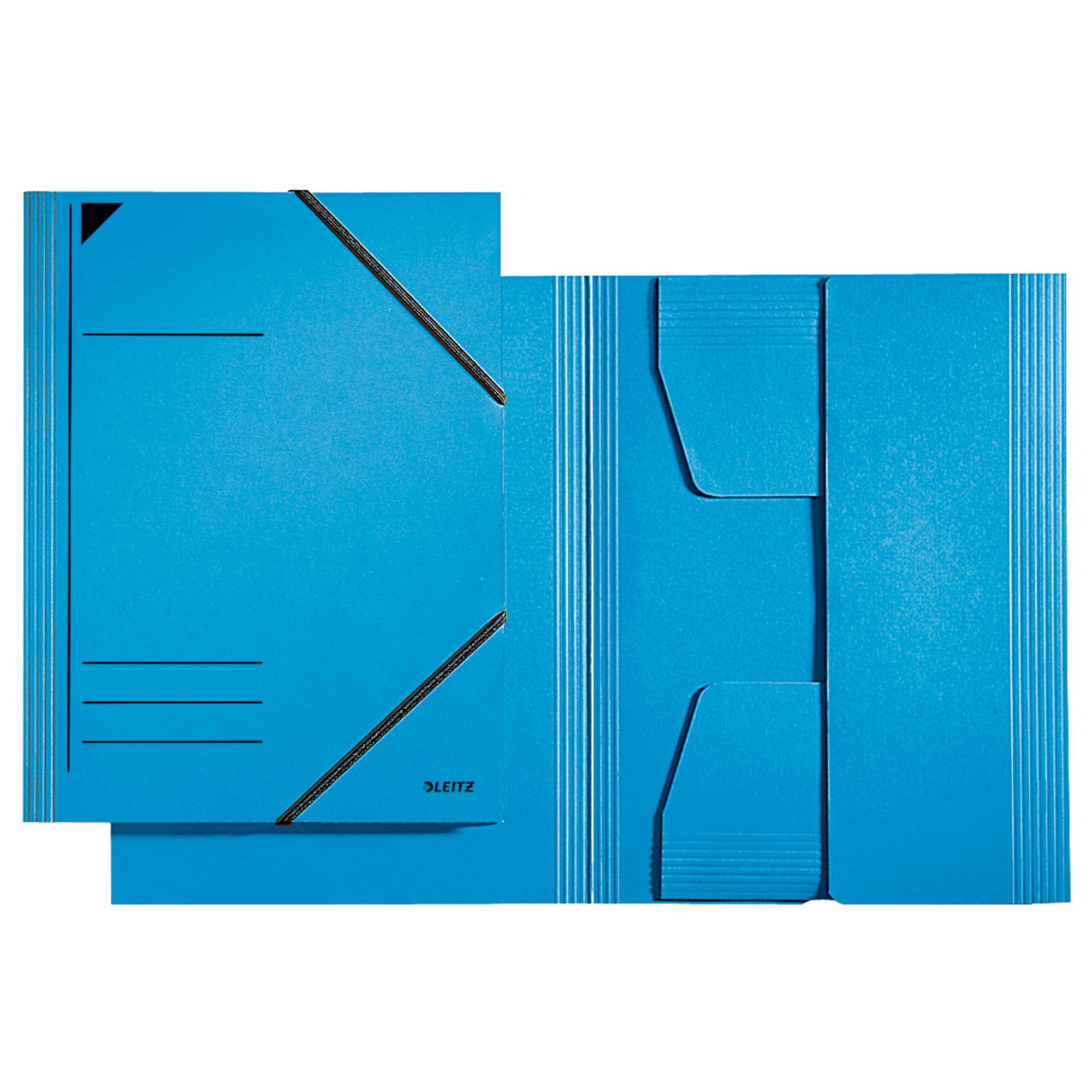 Eckspannermappe DIN A4 Karton blau-0