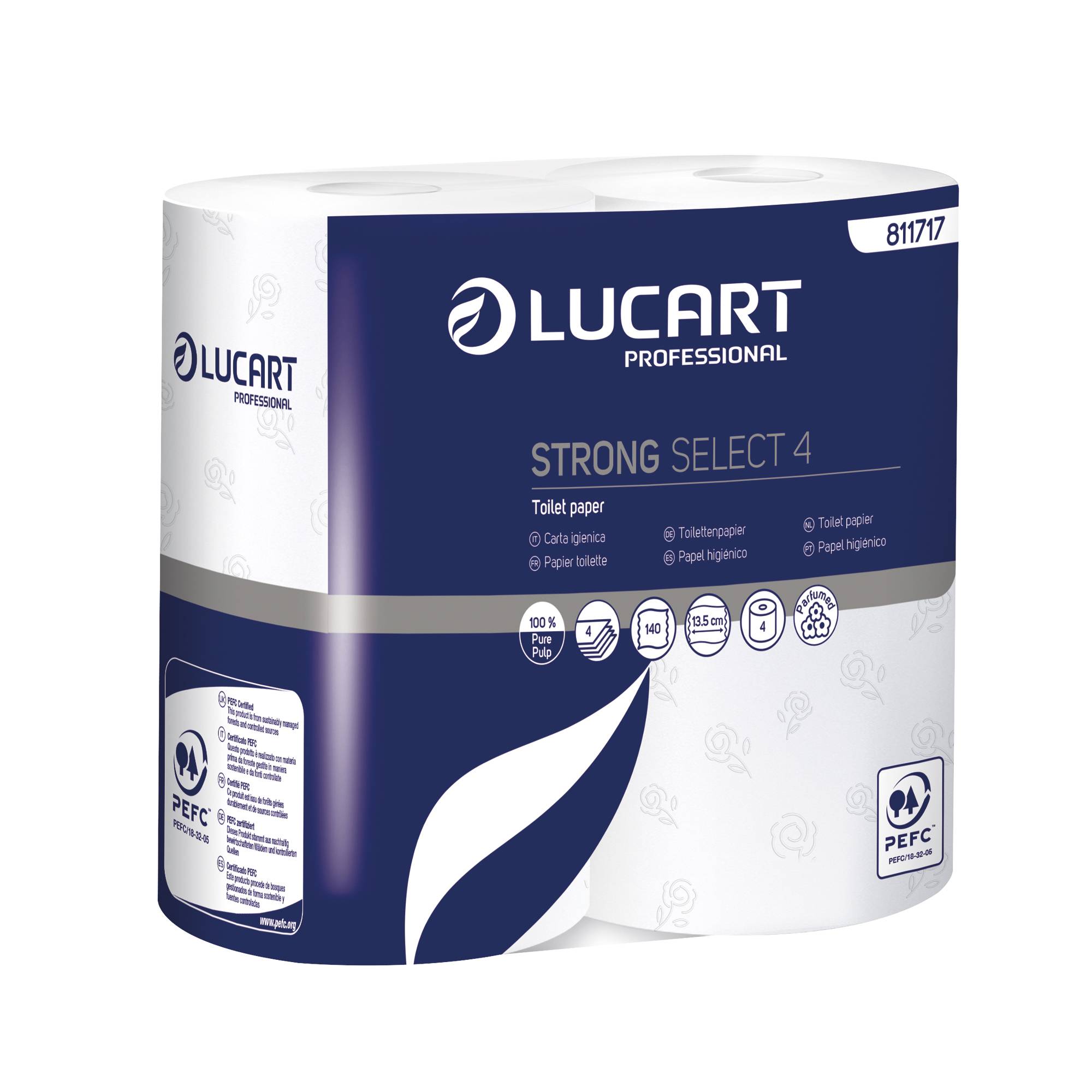 Toilettenpapier 4lagig 140Blatt weiß 4 Rl./Pack.-0
