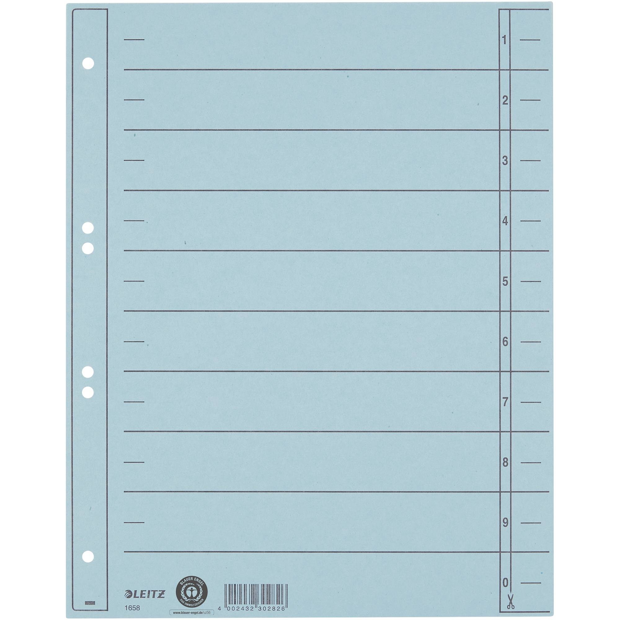 Trennblatt A4 230g Karton hellblau 100 St./Pack.