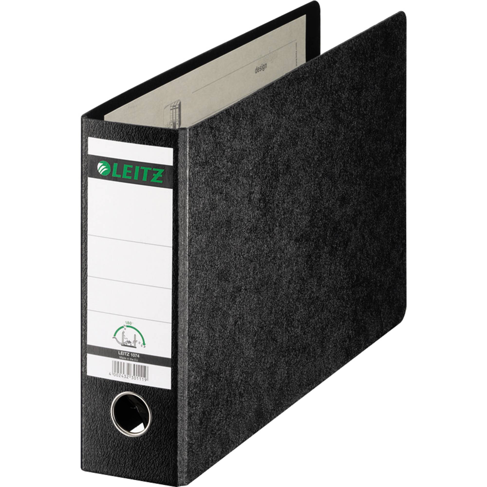 Ordner DIN A4 quer 80mm Pappe schwarz-0