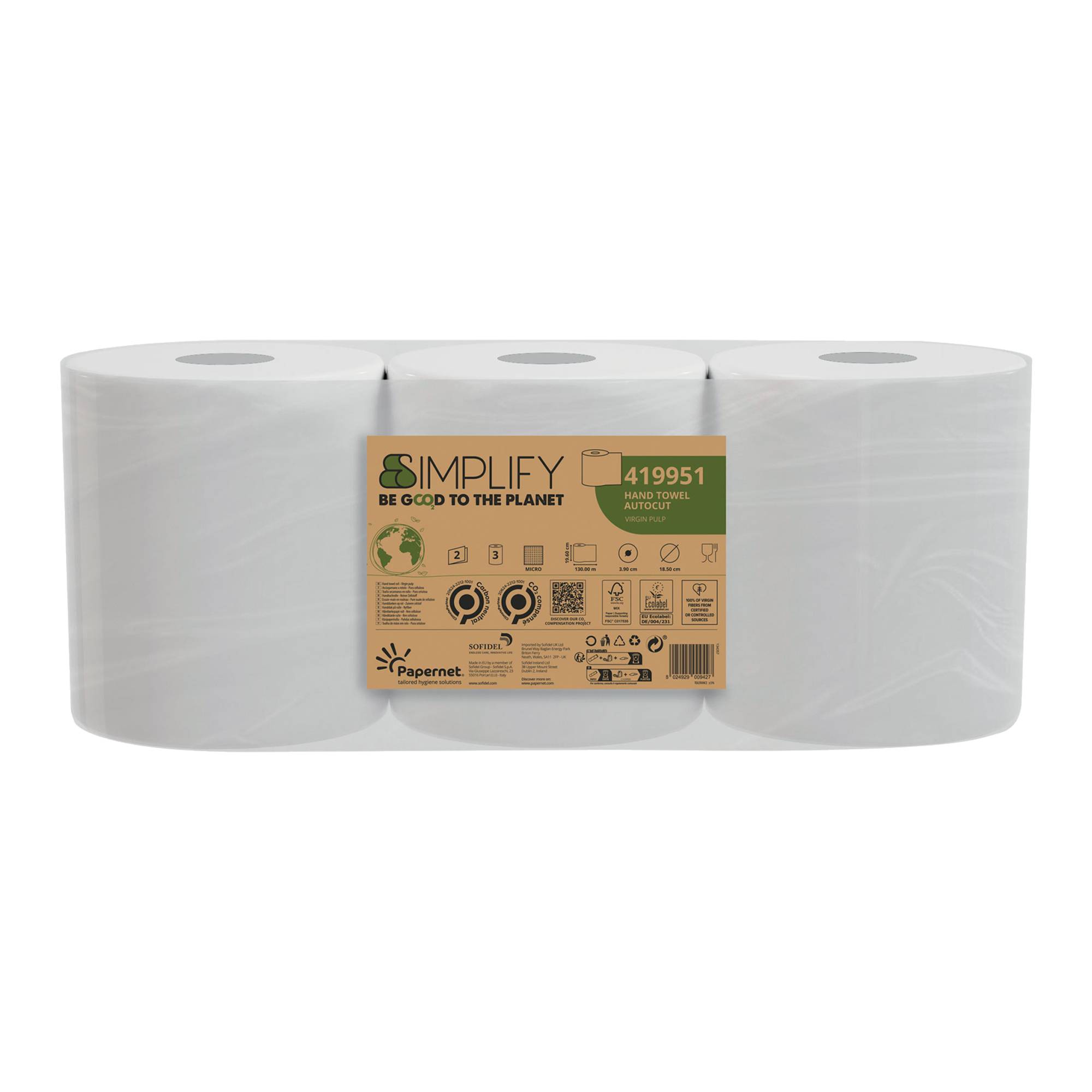 Rollenhandtuch Simplify 2lg. 130m 3St.-0