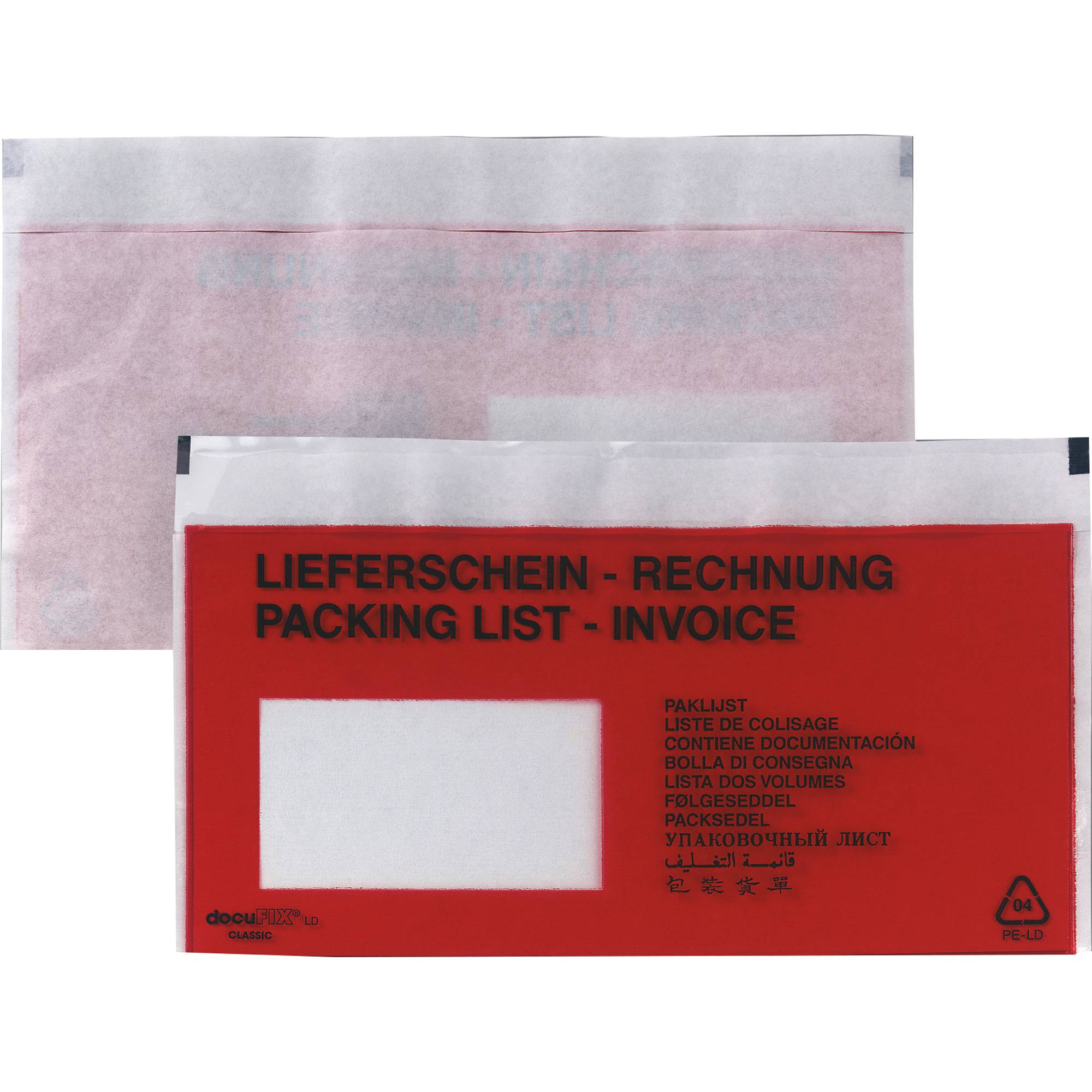 Dokumententasche DIN lang hk mF rot 1.000St.-0