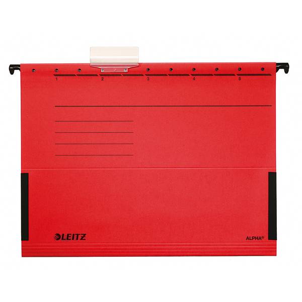 Hängetasche ALPHA A4 Karton rot 25 St./Pack.