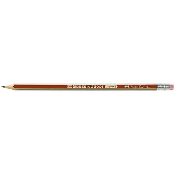 Bleistift DESSIN 2001 HB rot/gold +Radierer