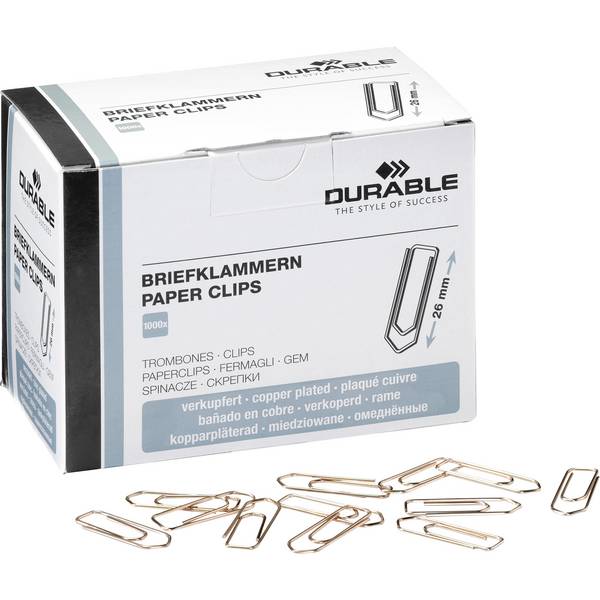 Briefklammer 26mm verkupfert 1.000 St./Pack.