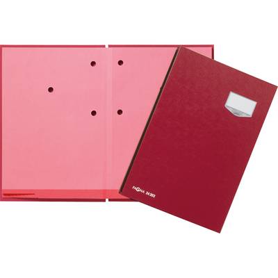 Unterschriftenmappe de Luxe 20Fächer Pappe rot-0