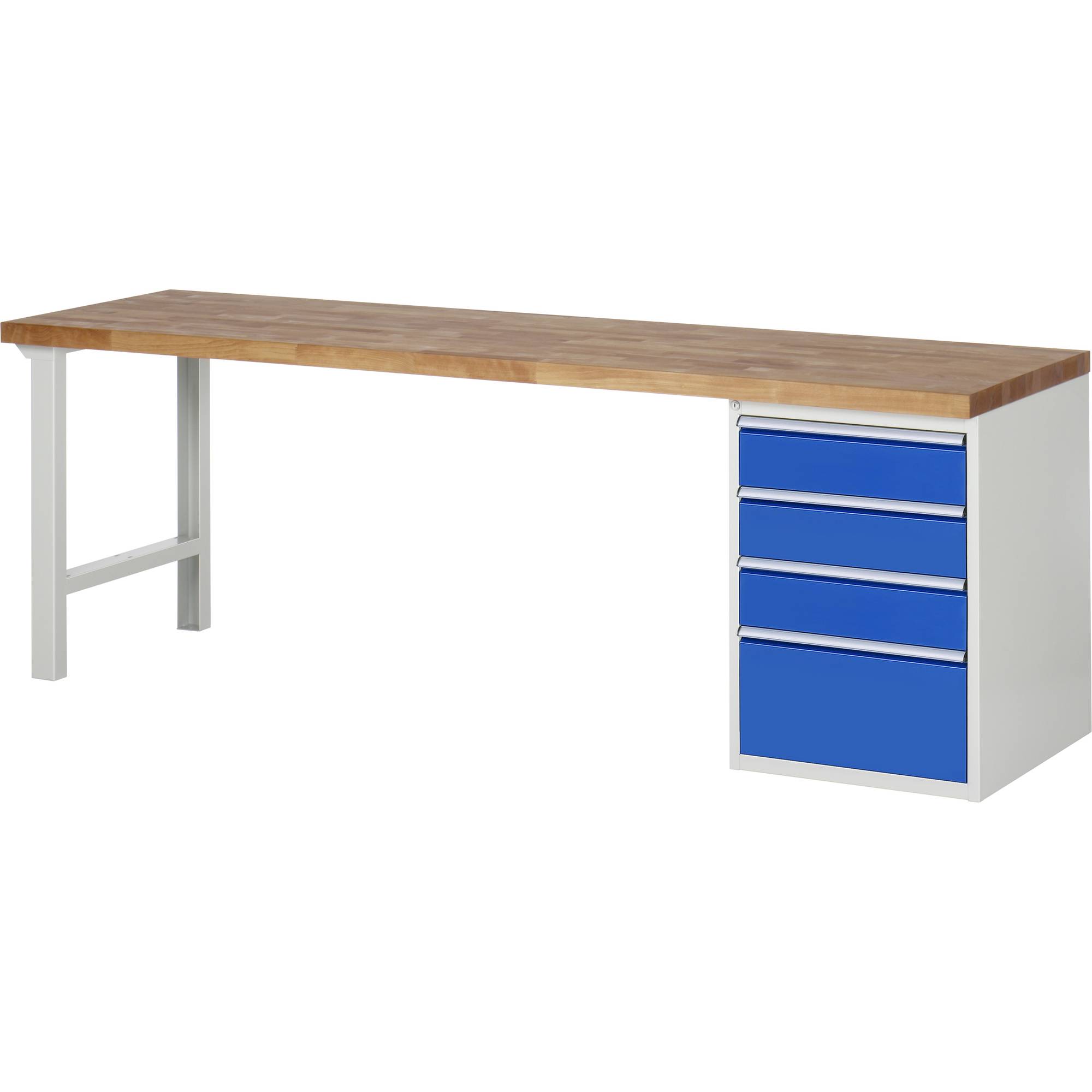 Werkbank 2500x700x890 4xSchub-TA lgr/ebl-0