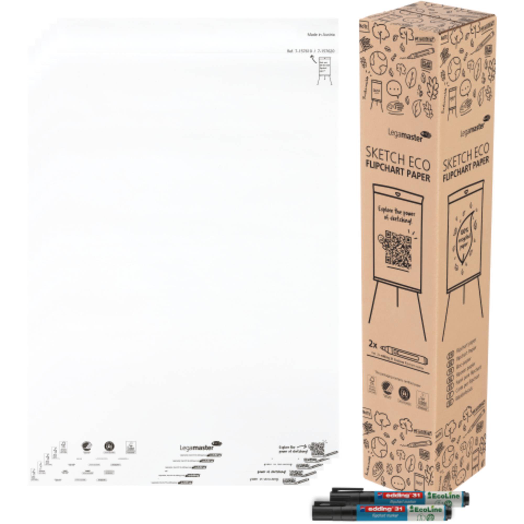 Papierblock SKETCH ECO blanco 5x20Bl-0