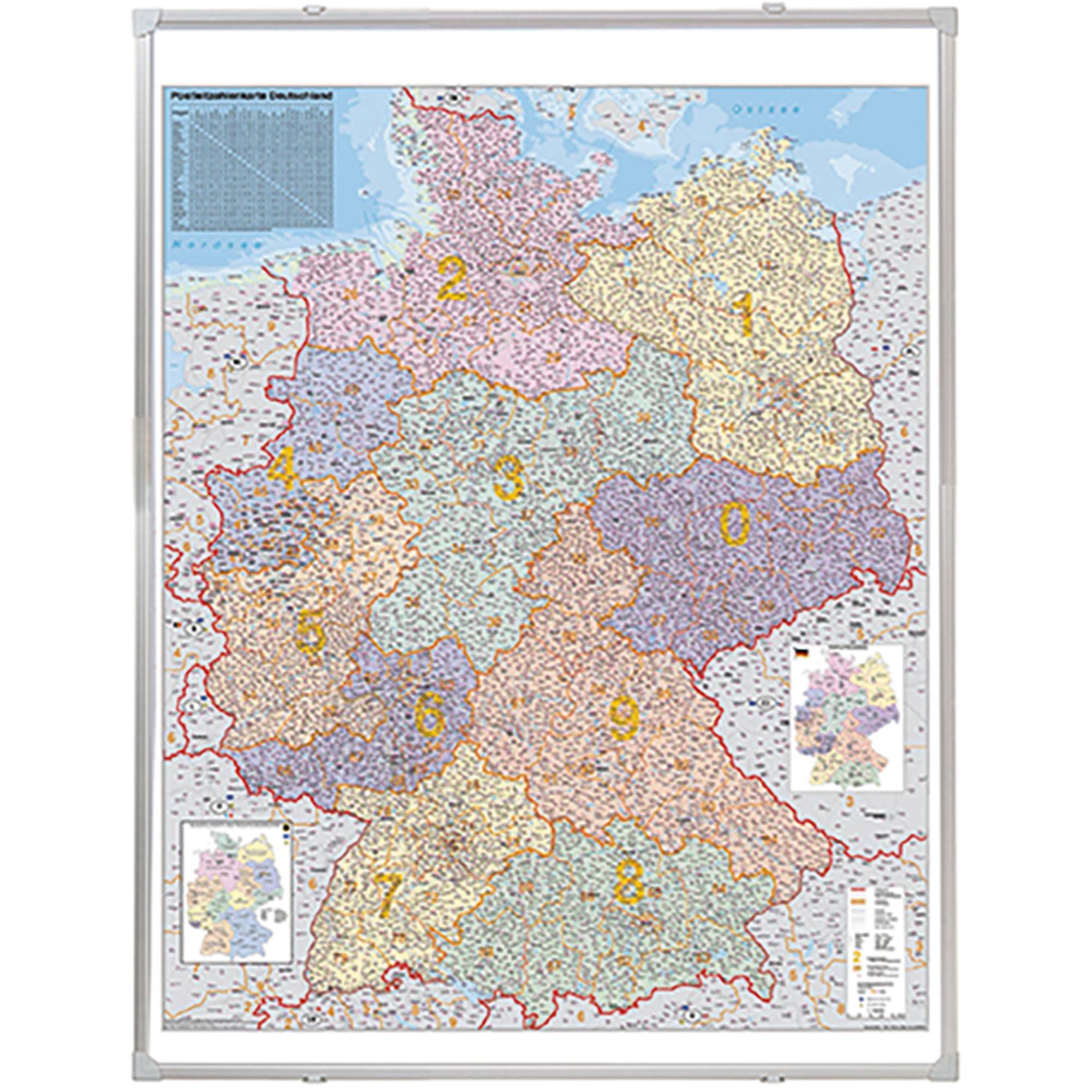 Kartentafel 100x140cm PLZ-Karte Deutschland-0